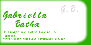 gabriella batha business card